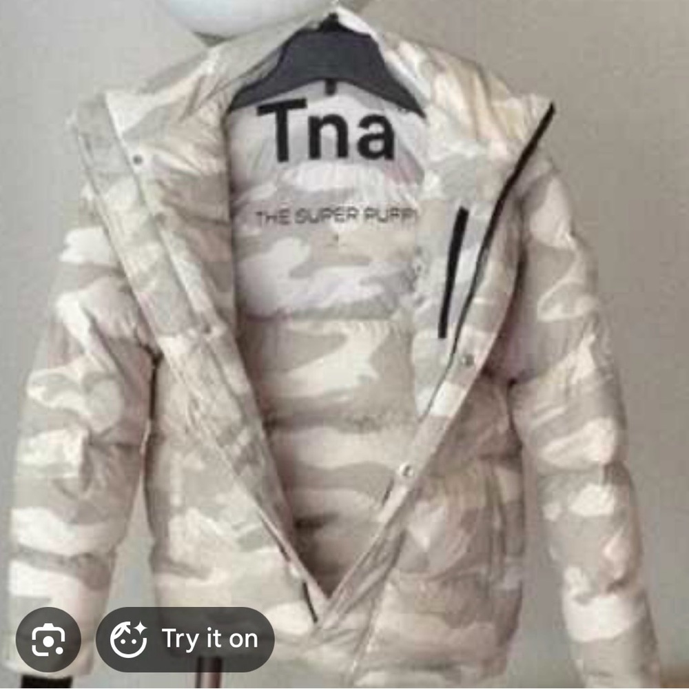 Tna The Super Puffy Women's Camouflage Puffer Jacket - Light Beige
